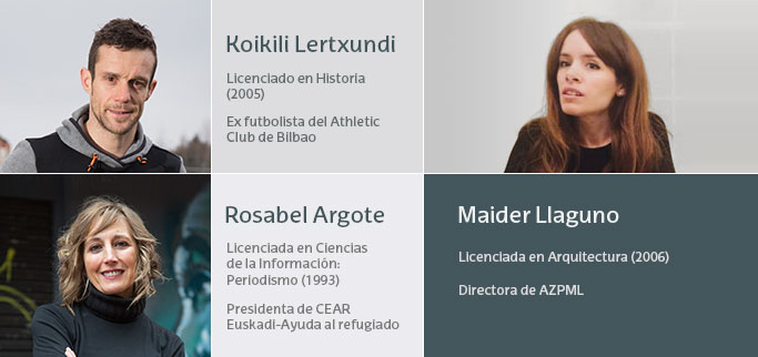 Koikili Lertxundi, Rosabel Argote y Maider Llaguno